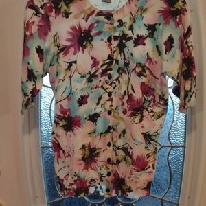 Kenar Beige and Brown Knit Top